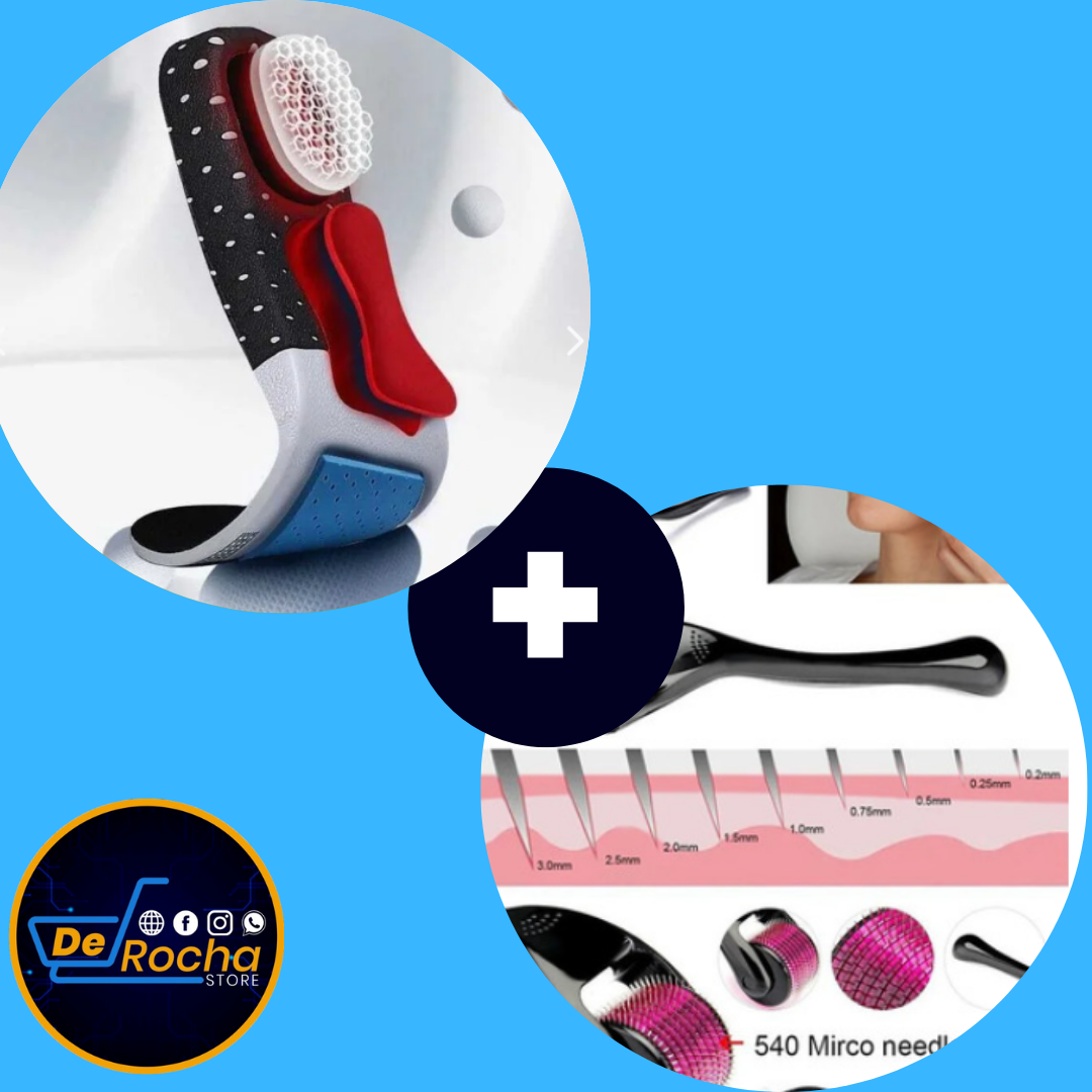 combo rodillo acné+plantilla antidolor